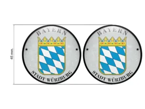 TÜV Plakette Stadt Würzburg Nummernschild plakette